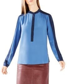 BCBGMAXAZRIA Marteena Color Block Blouse at Bloomingdales